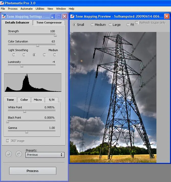 Dark Style HDR Photomatix settings