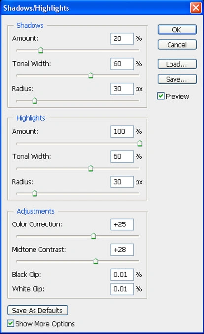 Blown sky photoshop tutorial settings 1